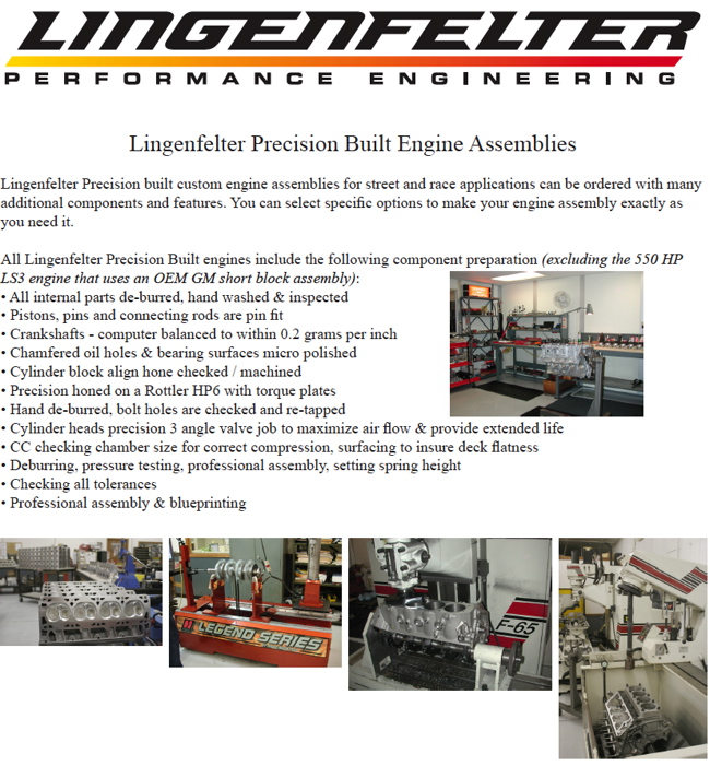 Lingenfelter Performance Engineering Crate Engines